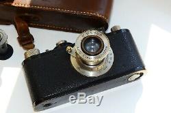 Leica I Standart Black DRP 1932 RANGEFINDER Film Camera withs lens Leitz Elmar EXC