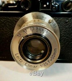 Leica II D Black with Leitz Elmar 50mm f3.5 Lens