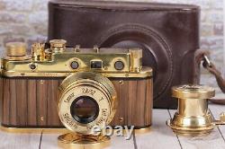 Leica II D D. R. P. Vintage Camera With Sonnar Carl Zeiss Lens + lens Leitz Elmar
