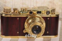 Leica-II D KM Kriegsmarine +Leitz Elmar lens 35mm Art Camera RED /Fully working