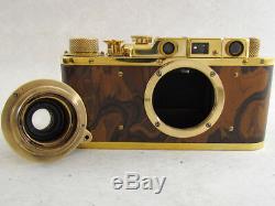 Leica II(D) Luftwaffe WWII Vintage Russian Gold Camera + Lens Leitz Elmar EXC