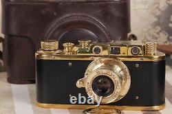 Leica-II D Panzerkampf with Leitz Elmar lens 35mm Art Camera Black /Fully working