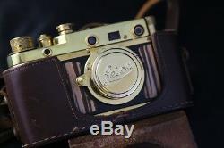 Leica II(D) Wiking WWII Vintage Russian GOLD Camera + lens Leitz Elmar 13.5 f=5