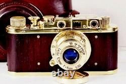 Leica II K. M. Kriegsmarin Vintage Camera WW II 35MM lens Leitz Elmar, GOLD