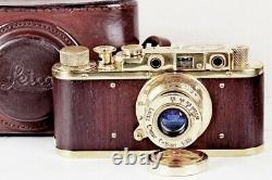 Leica II K. M. Kriegsmarin Vintage Camera WW II 35MM lens Leitz Elmar, GOLD