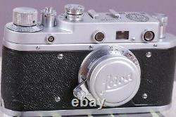 Leica II Kriegsmarine Silver Camera lens Leitz Elmar (Fed Zorki copy)