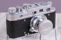 Leica II Kriegsmarine Silver Camera lens Leitz Elmar (Fed Zorki copy)