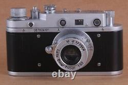 Leica II Silver D D. R. P. Camera lens Leitz Elmar Exclusive (Fed Zorki copy)