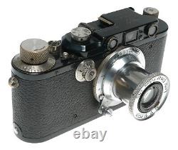 Leica III Black paint RF camera Leitz Elmar 5cm 13.5 lens