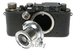 Leica III Black paint RF camera Leitz Elmar 5cm 13.5 lens