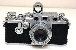 Leica IIIF (3F). Leitz Elmar F2.8 (1958). SB001 50mm Finder. Accessories. Superb