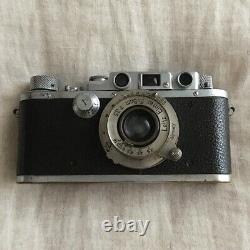 Leica IIIb camera Ernst Leitz Wetzlar Elmar lens f=5cm 13.5 serial 344020 case