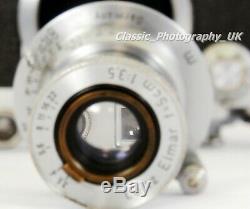 Leica IIIc 35mm Rangefinder Made by LEITZ in 1950 + Elmar f=5cm 13.5 Lens
