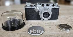 Leica IIIf Rangefinder Camera, 1951, Lens 5cm 50mm f3.5 Leitz Elmar Collapsible