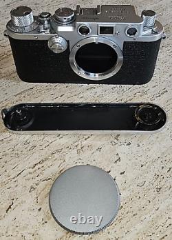 Leica IIIf Rangefinder Camera, 1951, Lens 5cm 50mm f3.5 Leitz Elmar Collapsible