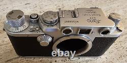 Leica IIIf Rangefinder Camera, 1951, Lens 5cm 50mm f3.5 Leitz Elmar Collapsible