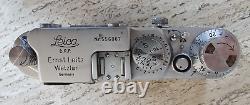 Leica IIIf Rangefinder Camera, 1951, Lens 5cm 50mm f3.5 Leitz Elmar Collapsible