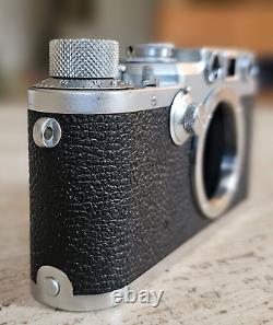 Leica IIIf Rangefinder Camera, 1951, Lens 5cm 50mm f3.5 Leitz Elmar Collapsible