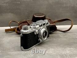 Leica IIIf viewfinder camera, SNr 649083, Red Scale, Leitz, Elmar 5cm f3.5 lens