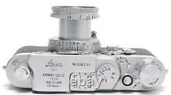 Leica IIIg 35mm RF camera chrome w. Leitz Elmar 2.8/5cm lens clean condition Sc