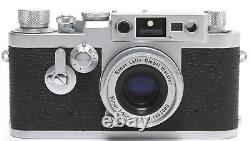 Leica IIIg 35mm RF camera chrome w. Leitz Elmar 2.8/5cm lens clean condition Sc