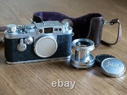 Leica IIIg 35mm Rangefinder Film Camera with Leitz Elmar 50mm f2.8 Lens