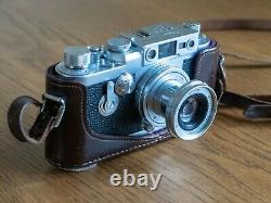 Leica IIIg 35mm Rangefinder Film Camera with Leitz Elmar 50mm f2.8 Lens