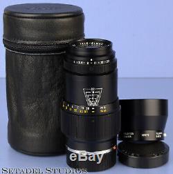 Leica Leitz 135mm Tele-elmar F4 11851 Black M Lens Ver 2 +12575 Hood +caps +case
