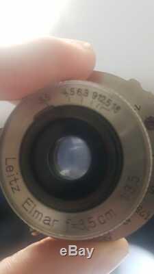 Leica Leitz 3.5cm f3.5 Elmar NICKEL Rangefinder M39 Screw Mount Lens