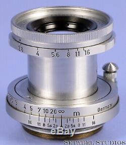 Leica Leitz 50mm Elmar F2.8 Chrome 11012 Elmoo Collapsible Sm Lens Clean Nice