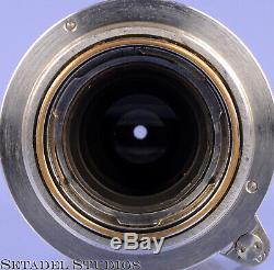 Leica Leitz 50mm Elmar F3.5 Sm Screw Mount Ltm Chrome Collapsible Lens