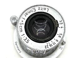 Leica Leitz 5cm (50mm) f3.5 Elmar'Red Scale' Sn. 1086388 (1952) Lens Chrome