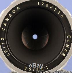 Leica Leitz 65mm Elmar 11062 Chrome Canada Viso Visoflex II Lens +caps Mint