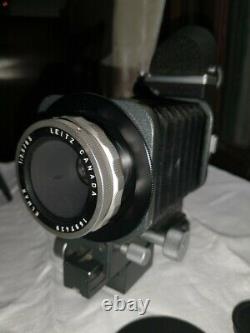 Leica Leitz 65mm Elmar f3.5 with OTZFO focus mount & Visoflex II Focusing System