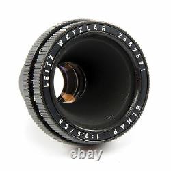 Leica Leitz 65mm F3.5 Elmar Black + Box 11162 #2679