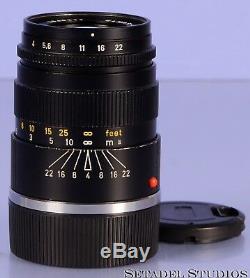 Leica Leitz 90mm Elmar-c F4 Black 11540 M Germany Lens +caps Clean Nice