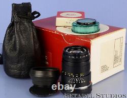 Leica Leitz 90mm F4 Elmar-c 11540 M Lens +box +caps +hood +filter. Germany Rare