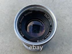 Leica Leitz 90mm f/4.0 Elmar M Mount Lens with UVa & Case