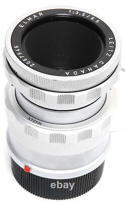 Leica Leitz Canada Elmar 3.5/65 mm chrome lens with OTZFO 16464K