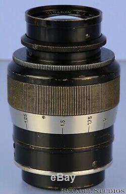 Leica Leitz Elang 90mm Elmar F4 Fat 1st V Black Nickel Sm Lens +caps Clean Nice