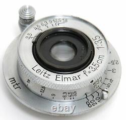 Leica Leitz Elmar 3,5/3,5cm Screw Mount M39 chrome clean glass