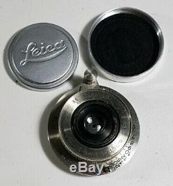 Leica Leitz Elmar 3.5cm 35mm f/3.5 Prime Lens M39 with Case & Caps UK Fast post