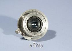 Leica Leitz Elmar 3.5cm 35mm f/3.5 Prime Lens Nickel Version 39mm Screw L39