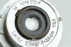 Leica Leitz Elmar 35mm F/3.5 Lens for Leica L39 #25602 C1