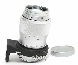 Leica Leitz Elmar 4/135mm lens chrome w. Adapter 16466 OUBIO for Visoflex