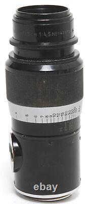 Leica Leitz Elmar 4,5/13,5cm lens Black/Chrome M39 Screw Mount Glass Needs Cle