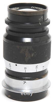 Leica Leitz Elmar 4/9cm lens with matching tropen case