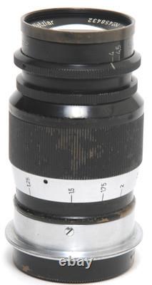 Leica Leitz Elmar 4/9cm lens with matching tropical case