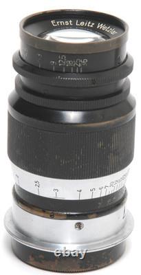 @ Leica Leitz Elmar 4/9cm lens with matching tropical case