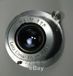 Leica Leitz Elmar 50mm, 5cm, f/3.5 LTM Lens with Leica Bakelite Cap, Excl. Cond